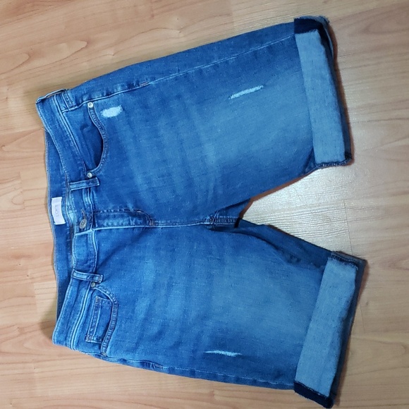 LOFT Pants - LOFT Denim Longer Jean Shorts Cuffed 10